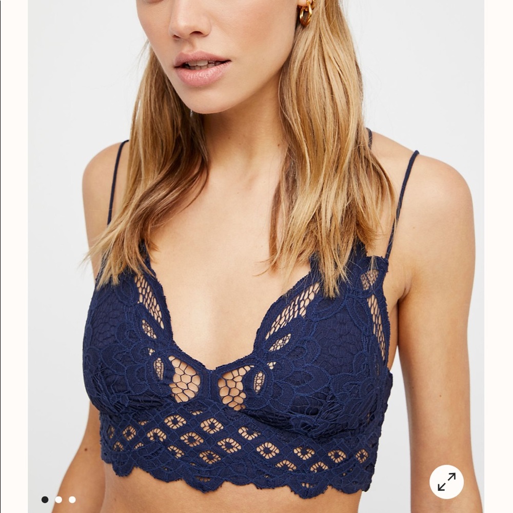NWT Free People Adella Bralette Navy M